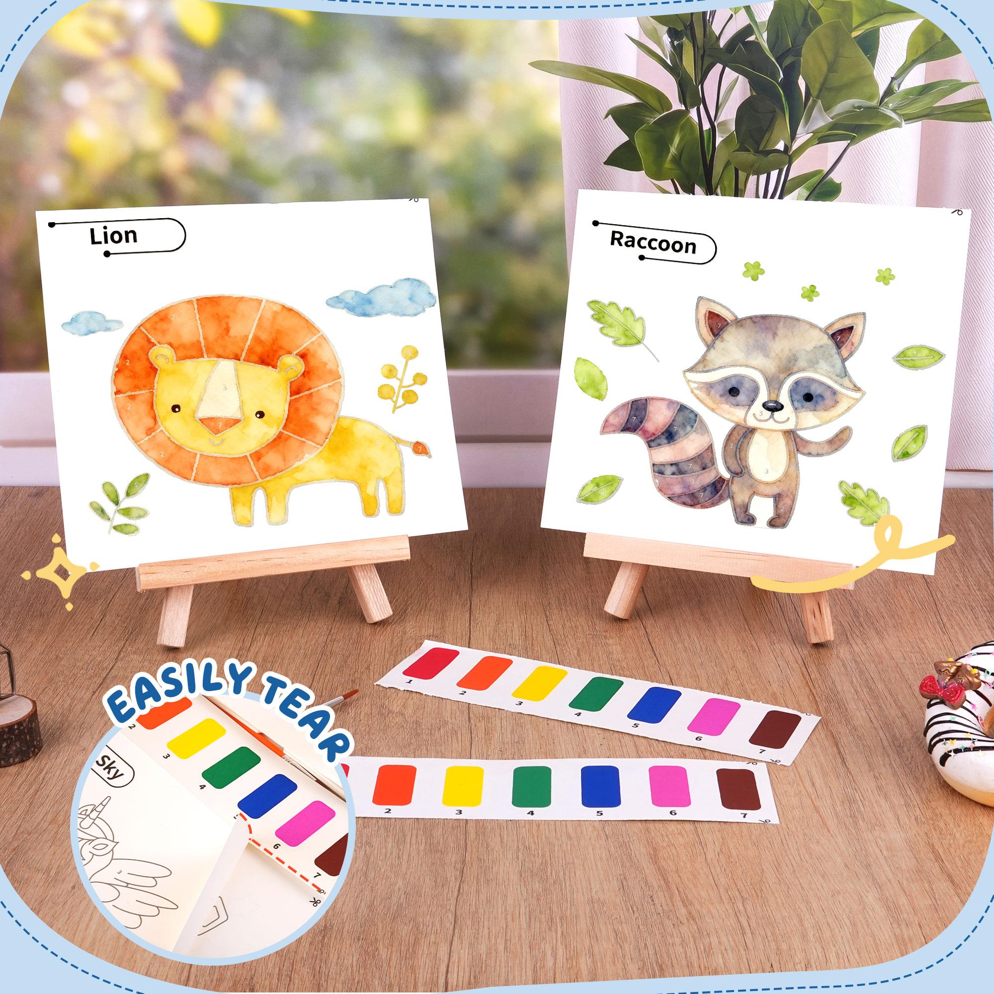 YPLUS Paint with Water Books for Toddlers, Art Craft Toys Watercolor Painting Paper, Gift for Kids Ages 1-3, 2-4, 4-6, Drawing with Brush.