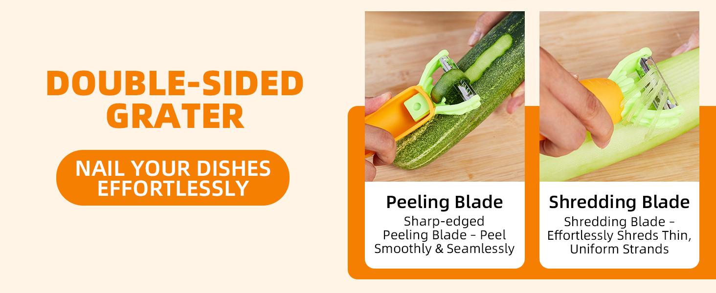 7 in 1 Multifunctional Fruit and Vegetable Peeler Can Opener Bottle Opener Double Blade Grater Kitchen Gadget