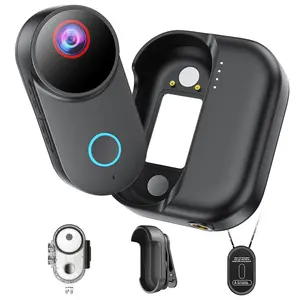 NUlSK Adventure Thumb Camera, 4K Ultra HD with 6-Axis Stabilization, Water Resistant, 5-Hour Battery Pack, Helmet/Bike Mount, Pre-Record Loop Recording, Ideal for Action Sports, TikTok Videos,Vlogging Card Water Proof,Anti-Shake