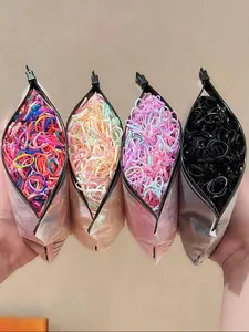 Women's Elastic Hair Ties, 100 Pcs Mixed Colors ( ), 2.5 Cm/1 Inch Size, Durable & Stylish Accessories, Elastic Hair Accessory