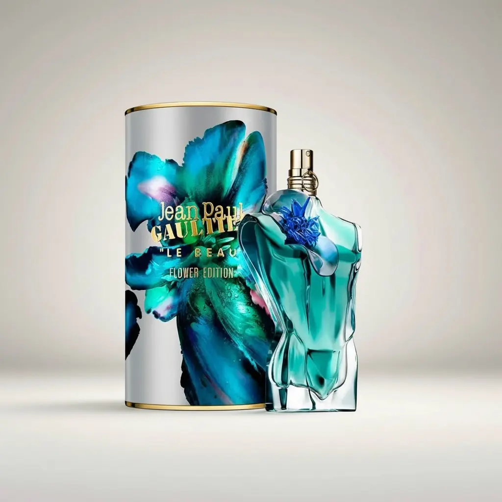 Jean Paul Gaultier Le Beau Flower Edition Men's EDP Cologne - 4.2 fl oz Citrus Scent Limited Edition Fragrance for Male Adults, 4 To 4.9 Fl Oz, Floral, Lemon