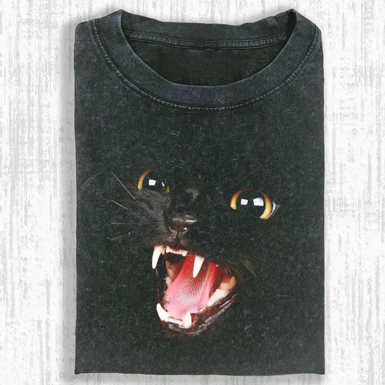 BLACK CUTE CAT T-SHIRT