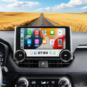 Dual Knobs Android 13 Car Radio Stereo for 【Toyota RAV4 2019 2020 2021 2022】10inch Touch Screen Head Unit with Wireless CarPlay & Android Auto,WiFi,GPS,Bluetooth5.4, EQ,SWC,FM, Backup Camera