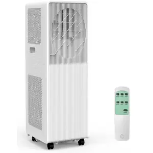 White 12000 BTU  Drainless Portable Air Conditioner  3 in 1 AC Unit for Bedrooms 190 250 sq  ft  with Dehumidifier  Fan  Sleep Mode  24 Hour Timer  Remote Control and Window Kit  White Aircon Cooler Aircon Deflector