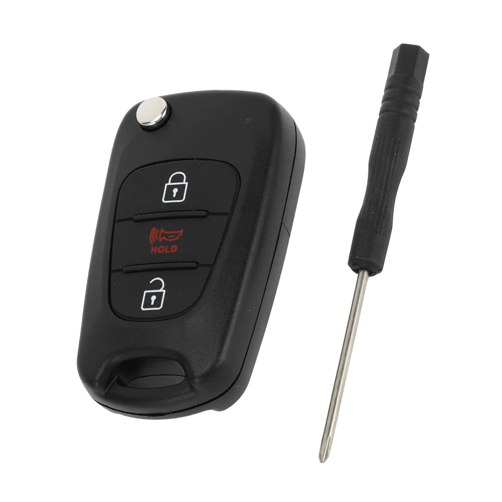 Key Shell Case Keyless Entry Remote Key Fob Replacement Case for Kia Sportage 2010-2013 for Kia Rio 2012-2014 for Kia Soul 2010-2013 3 Buttons NYOSEKSAM11ATX