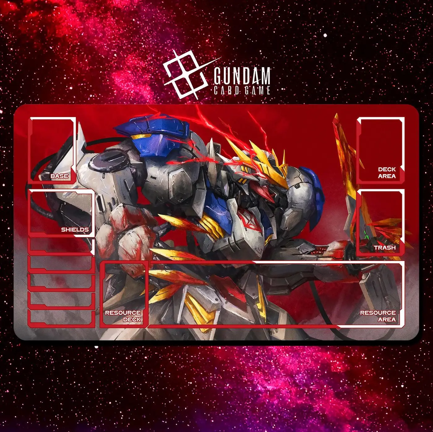 Gundam Barbatos Lupus Rex Playmat - Gundam Card Game - 24" x 14" inches (600 x 350 mm) - Trading Card Game