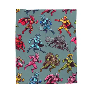 Mighty Morphin Power Rangers Retro Superhero Velveteen Plush Blanket