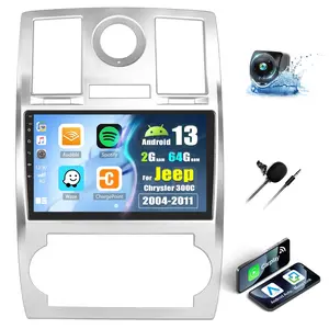 Android Radio for【Chrysler 300C 2004-2011】with Wireless Carplay&Android Auto,9 Inch Touch Screen Car Radio Radio SWC WIFI GPS Bluetooth+Backup Camera Car Audio