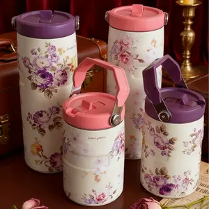 Secret Garden Theme Stainless Steel Insulated Cup, Vacuum Insulated Tumbler, Large Capacity Water Bottle, Travel Mug, Coffee Cup, Sports Flask, Gift for All Occasions