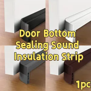 A 45Mm Three-Hole Door Draft Stopper, Designed for Both External And Internal Doors to Eliminate Drafts, Door Bottom Sealing Sound Insulation Strip, Providing Weatherproofing, Sound Insulation, With a Strong Adhesive Seal, Door Hardware
