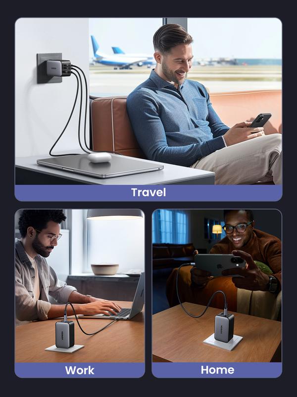 UGREEN Nexode 65W GaN USB C Wall Charger, 3-Port Compact Foldable Fast Charger Power Adapter for iPhone 17/16/15 Series, Galaxy S25/S24, Pixel 10/9, MacBook Pro/Air, Dell XPS, iPad Pro (Black),TikTokShopJumpstartSale