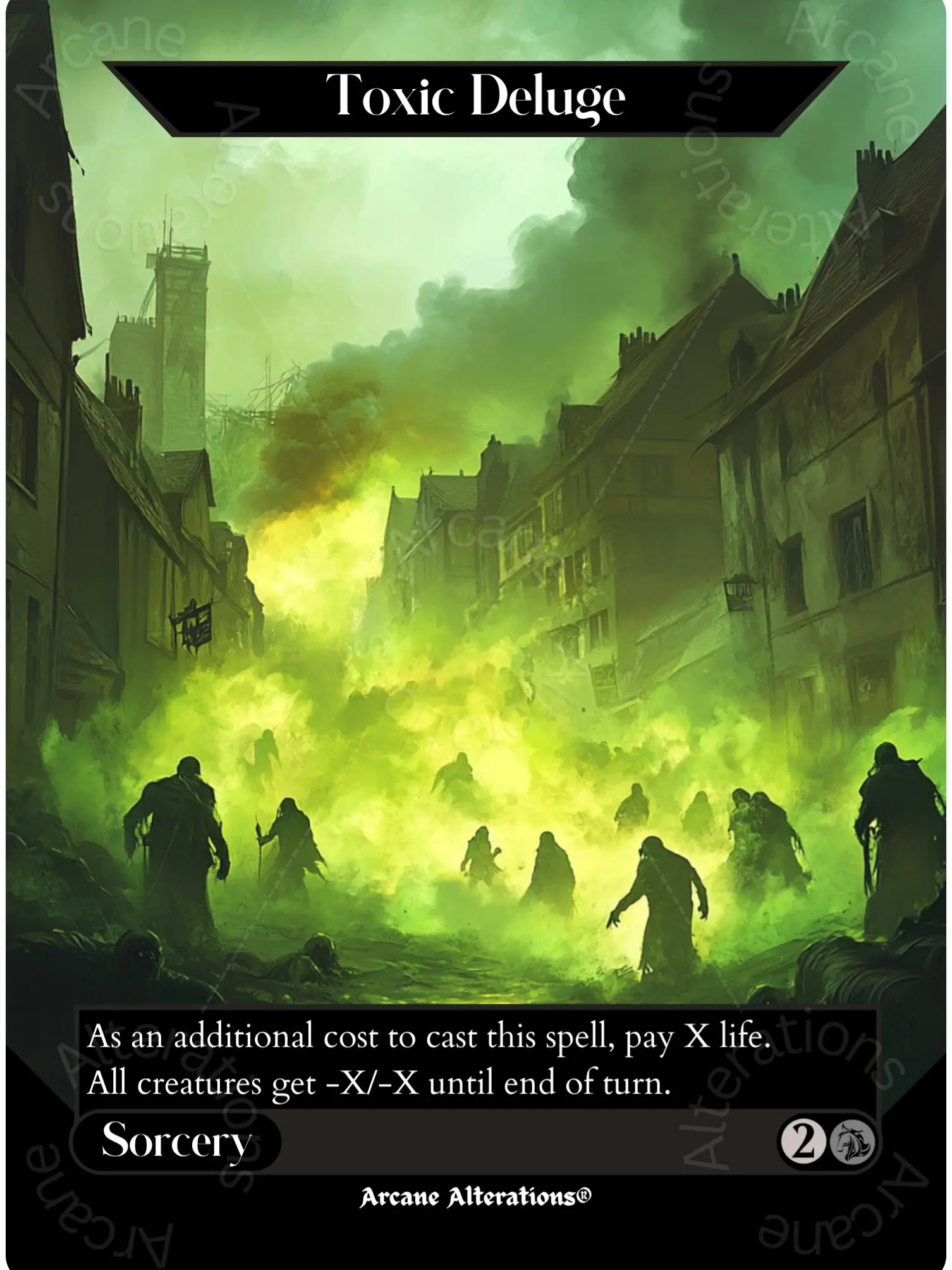 Toxic Deluge - Full Art Altered Art Custom Proxy Card