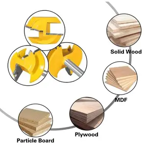 45° Lock Miter Router Bit for Woodworking Milling Grooving Cutter Tenon Joint Tool for Router Tables DIY Furniture Cabinet Making Engraving Machine Tool Accessories Hardware – Perfect for Corner Joints, Wood Joinery, Carpentry & Woodworking Projects