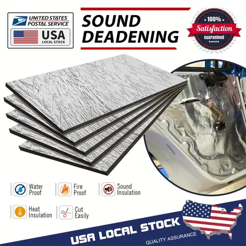 10 PCS Pre-Cut 16"x10" 276MIL Thick Solid Polyester Mat - Long-Lasting Non-Aerosol Car Accessory with 276mil Thick Deaden, Vibration Damping, Silent, Road Noise Reduced, Less Engine Rumble for Car Hood, Doors (Moth Mold Damp Proofing Home Care Supply)