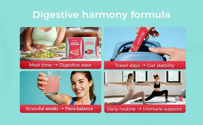 NEWELLME Happy Cleaner Superfood Powder – Sugar-Free Berry Drink Mix, Antioxidant & Digestion Support, Vegan, Non-GMO, Gluten-Free, 14 Packets