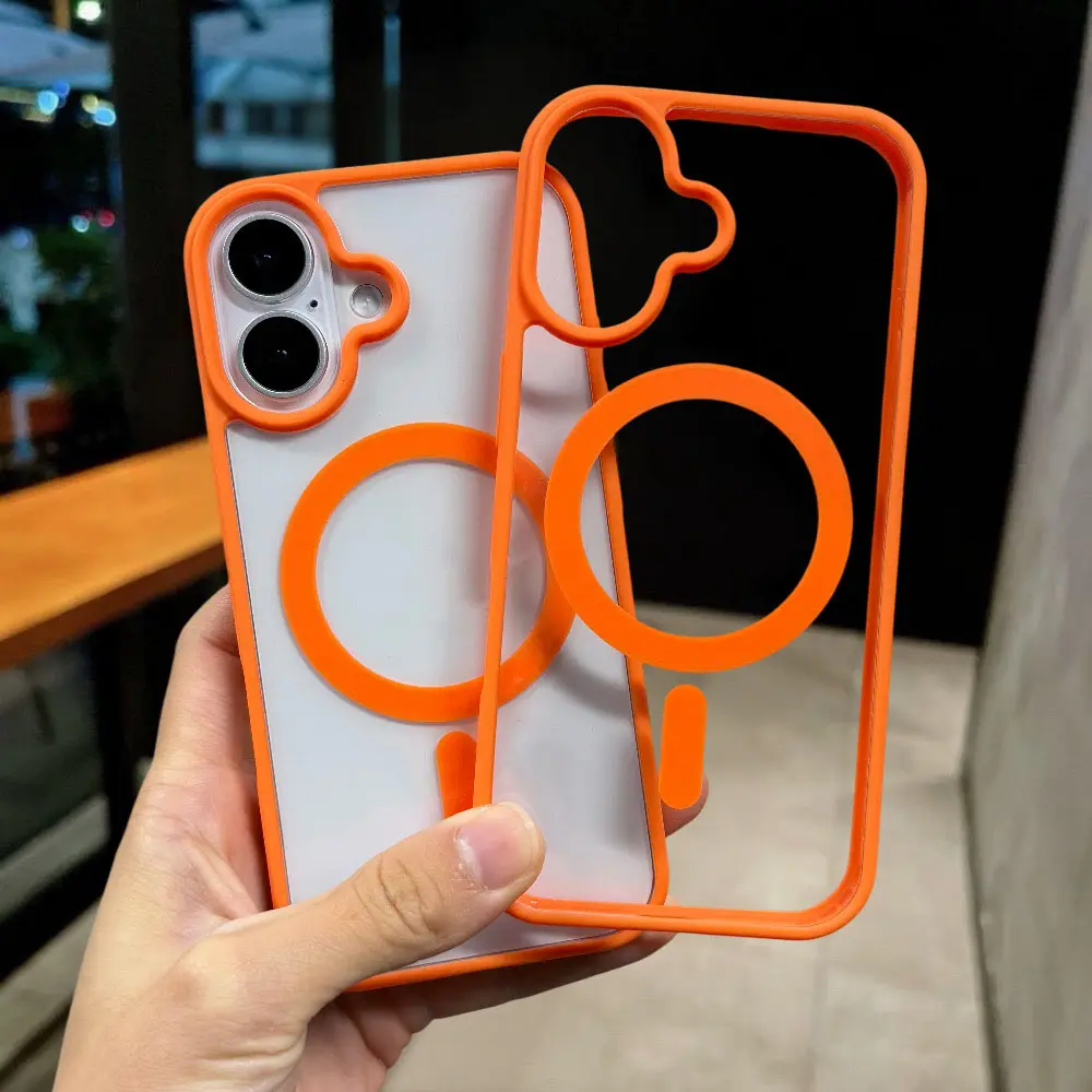 New Magnetic Wireless Charging Case for IPhone 17 17 Pro 17 Pro Max 17Air 11 12 13 14 15 16 Pro Max X XS XSMAX 7 8Plus SE2 SE3  16E SE4 Hard Acrylic Cover