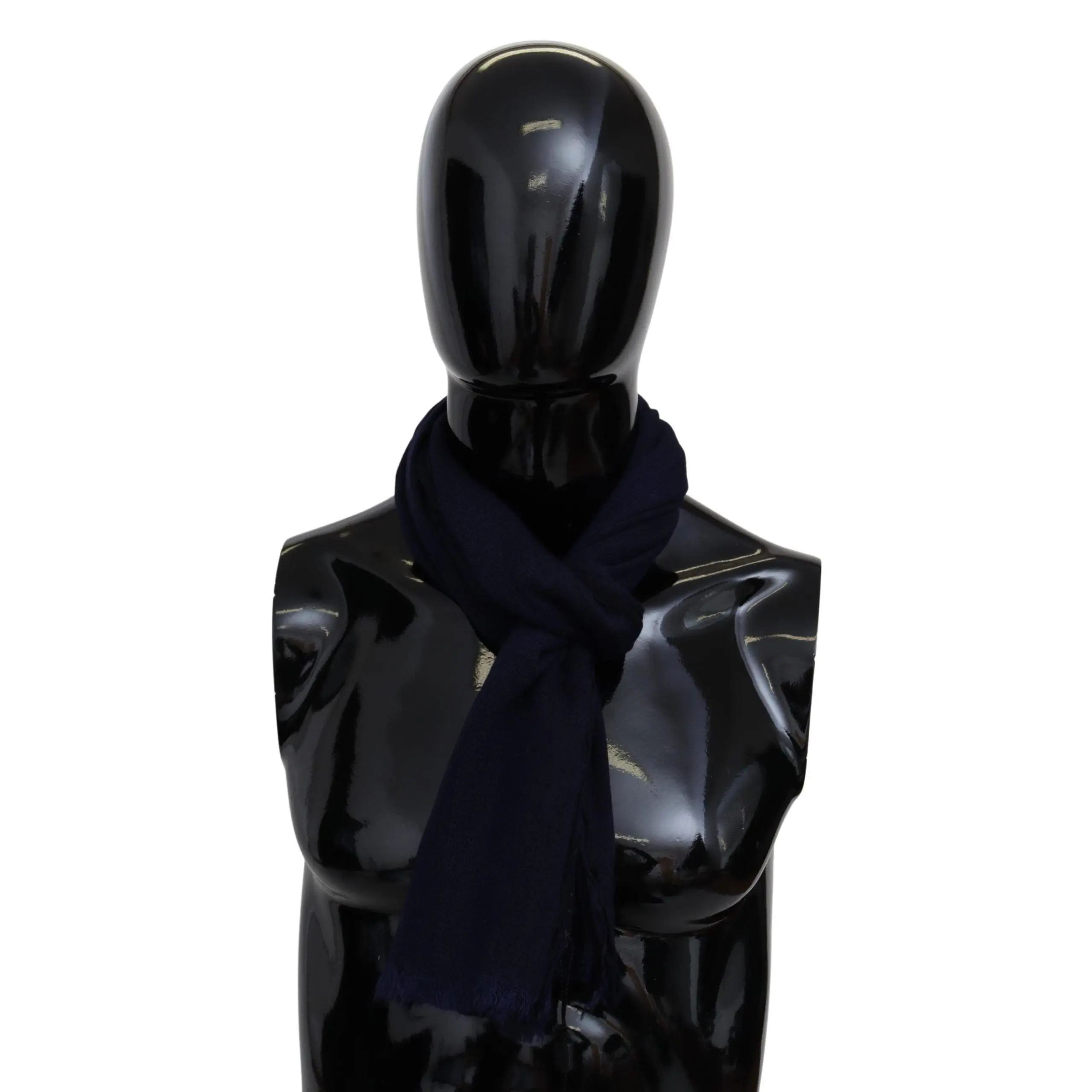 Missoni Blue Wool Knit Unisex Neck Wrap Scarf