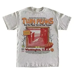 Twin Peaks 90s Retro Style White Short Sleeve Unisex T shirt Vtg S-5XL, Graphic tees, Streetwear, Men gifts, Short sleeve, cotton, Top, Menswear