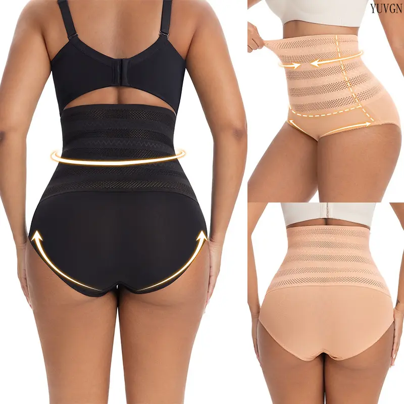 Women's Seamless High Waist Boyshorts Shapewear 2-Pack - Tummy Control, Butt Lifter, Curve Hugging Compression, Smooth Under Tops, Lifted Look, Body Slimming, Compression Body Shapewear, S-XL Sizes, Black, Indoor Leisure Wear