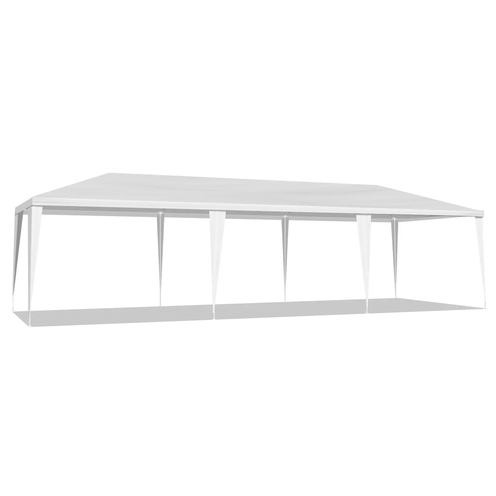 10'x30' PE Cloth Large Party Tent with 8 Removable Walls & Clear Windows, Waterproof Outdoor Canopy for Weddings, Backyard BBQs, Easy Setup with Ground Stakes & Ropes Included