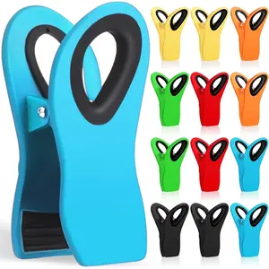 12 Pack Magnetic Chip Clips Heavy Duty Plastic Food Storage Clips for Kitchen Refrigerator Snack Garden Sewing Clothes Pins