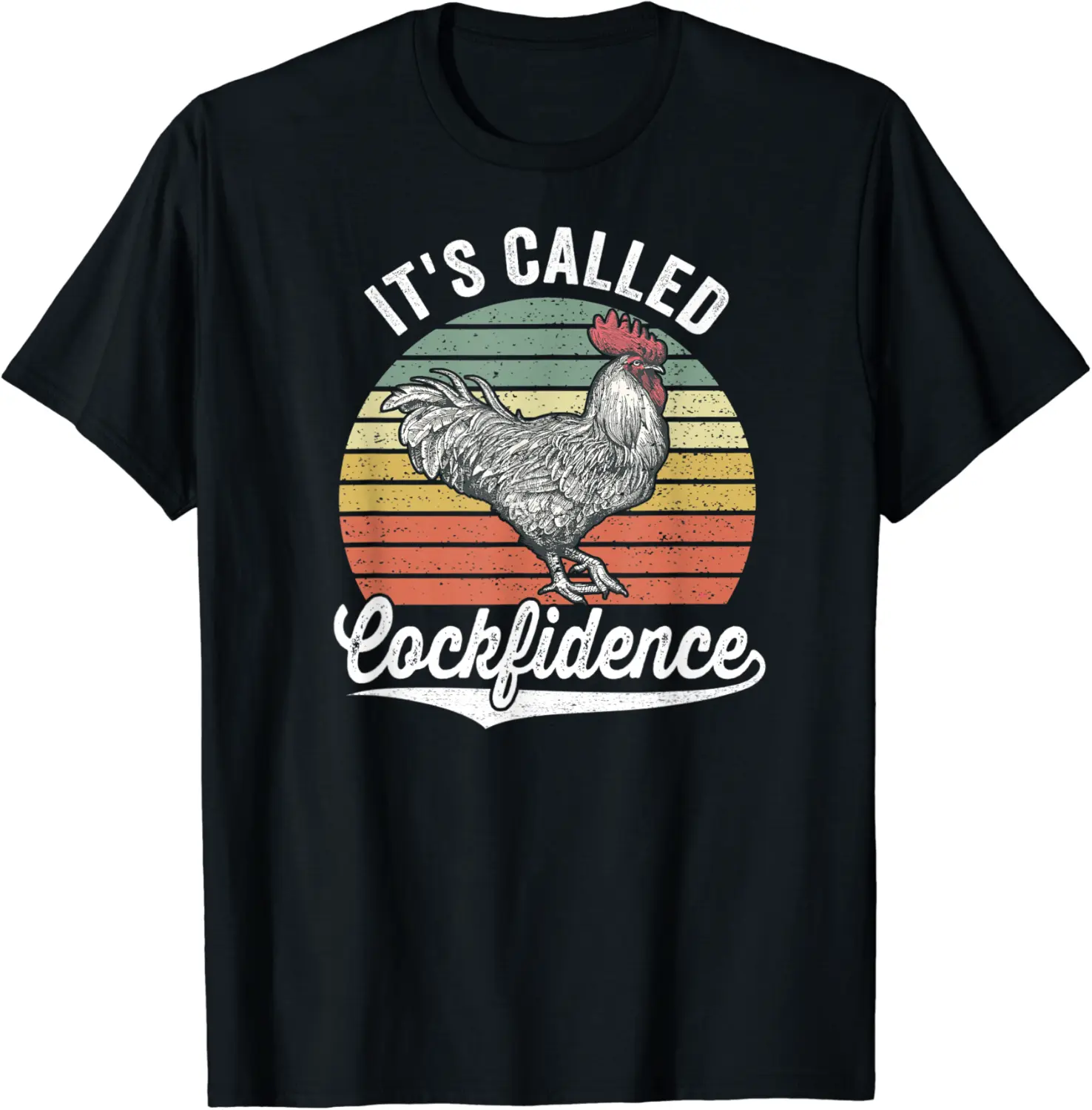 Retro Alpha Fighting Rooster Its Called Cockfidence Cocky T-Shirt - Feliciabr Shop 90B07XDM39D7