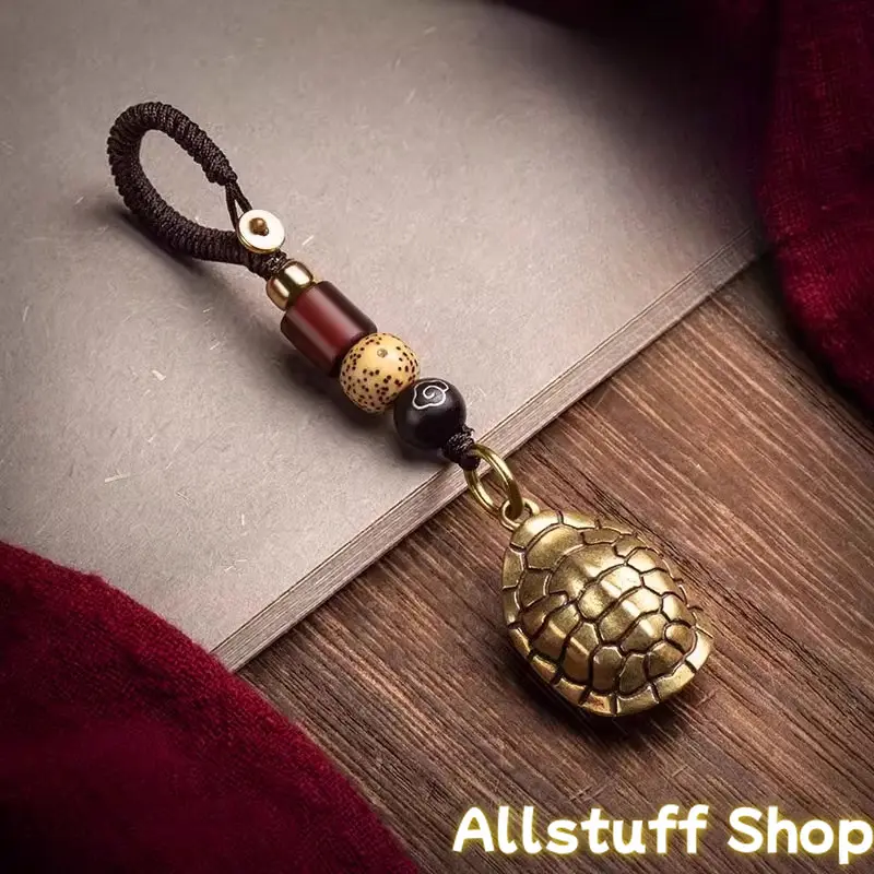 Solid Brass Turtle Shell Bag Charm, Retro Animal Pendant Keychain for Purses and Bags, Ideal Christmas & Easter Gift, Bag Charms
