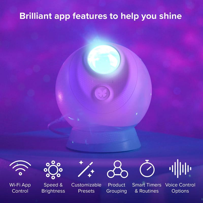 Sky Lite Evolve - Cloud Galaxy Projector Light with LED Nebula Lighting and Ocean Lamp, Wave lamp, WiFi App for Bedroom lights, Meditation, Relaxation, Gaming Room, Home Theater, and Bedroom Night Light Gift (Nebula Cloud Only)