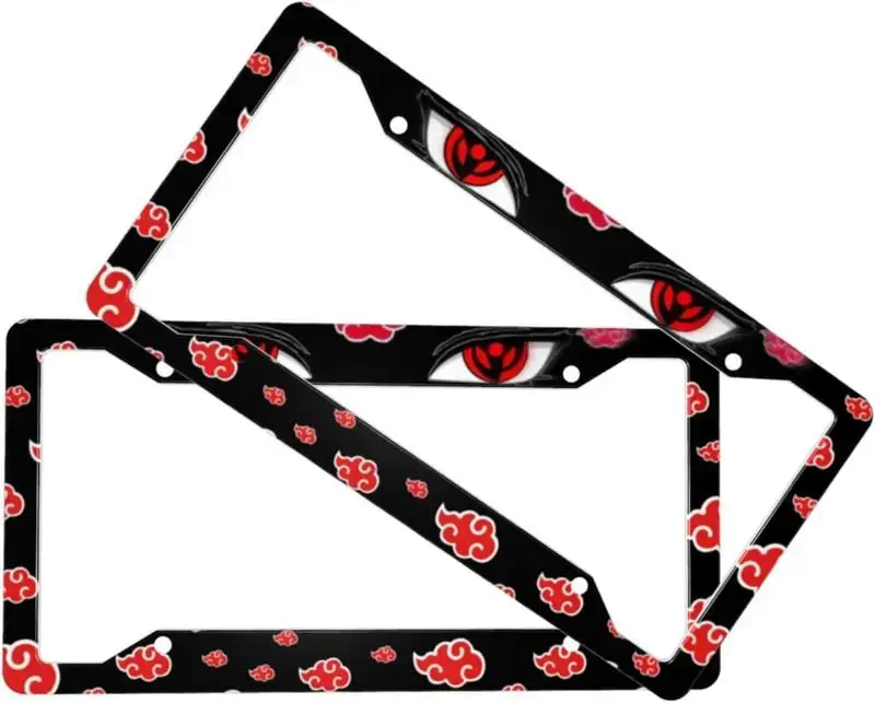 1pc Anime Logo License Plate Frame with Accessories