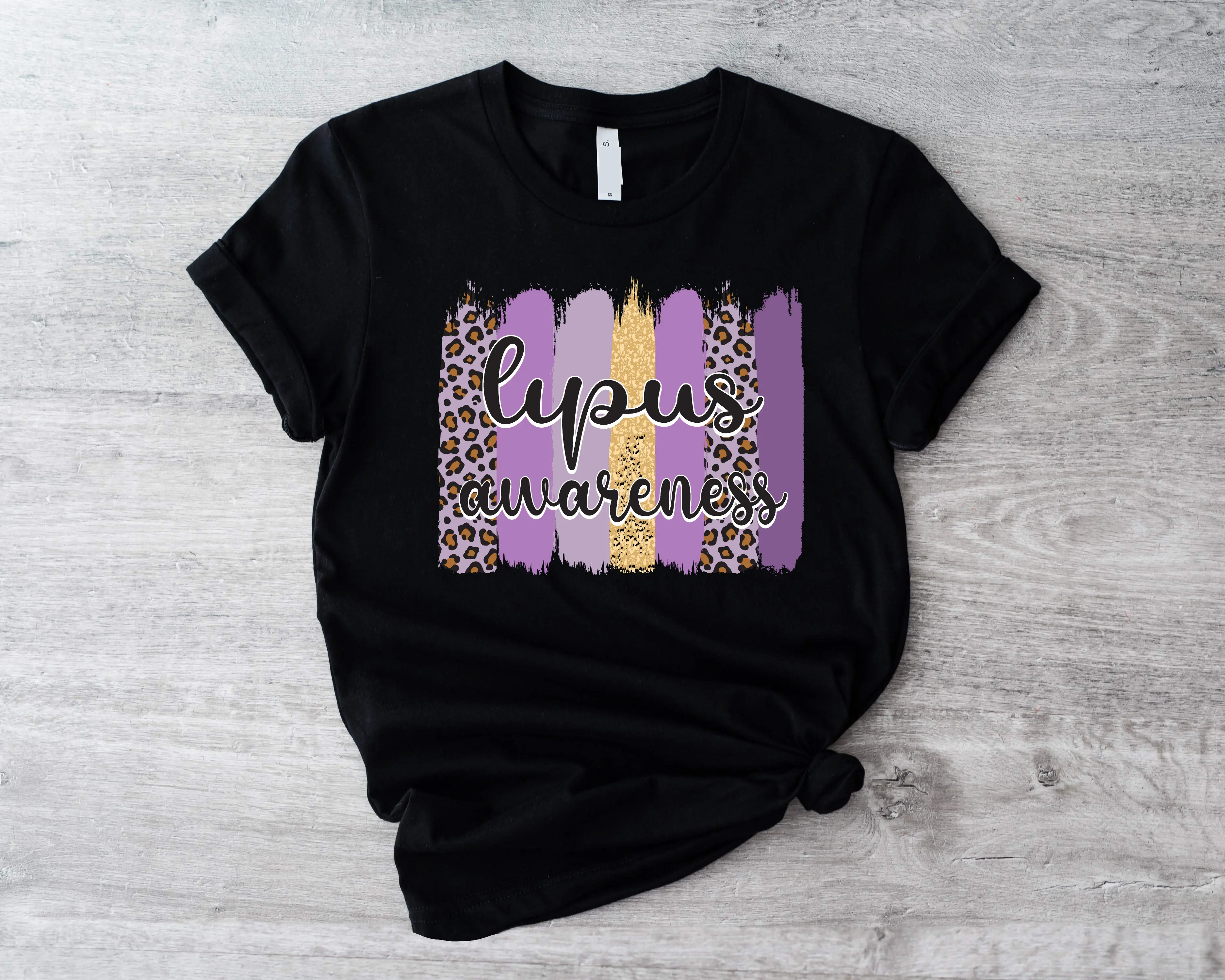 Lupus Awareness Shirt, Lupus Cancer Support Tee, Invisible Illness Tee, Purple Ribbon Shirt, Pancreatic Cancer Shirt, Gift Shirt For Warrior, Leopard Lupus Shirt