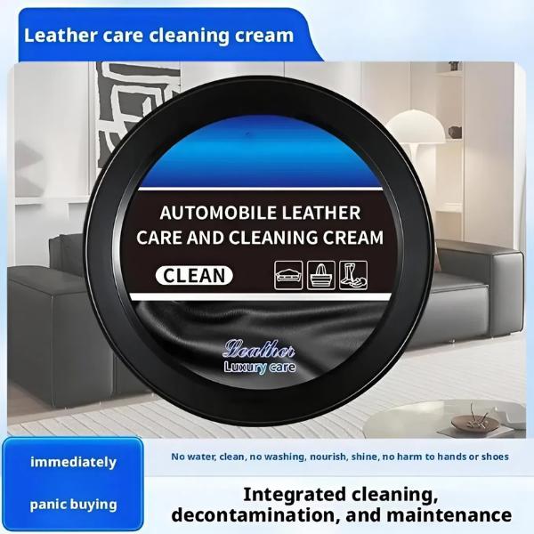 Multifunctional Leather Cleaning Paste - Deep Conditioner & Polishing Cream for Car Interiors, Furniture, and Shoes (Includes Sponge)