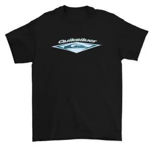 100% Cotton – Stylish & Comfortable QUIKSILVER Logo Distressed Surf T-Shirt (Unisex)