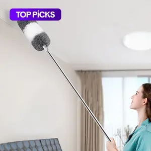 Long Handle Extendable Duster, 1 Piece Reusable Telescopic Household Cleaning Duster, Cleaning Tool for Home, Ceiling & Car, Household Cleaning Supplies, Home Cleaning Products, Ideal Gift #TOP PICKS