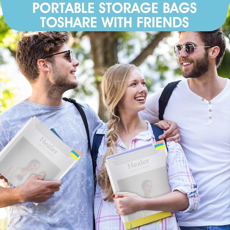 Scrapbook Paper Storage Organizer 12x12 Inch Clear Scrapbook Paper Organizer with Sticky Index Tabs Holds for Christmas New Year Home Use