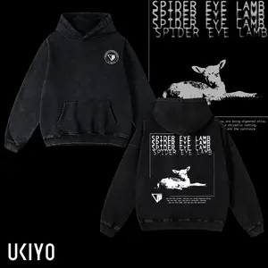 Outlast Trials SPIDER EYE LAMB Washed T-Shirt, Hoodies Video Games, Horror Vintage Shirt, Game Fan, Streetwear Tops Black Fabric Menswear Cotton Seamless graphic tee