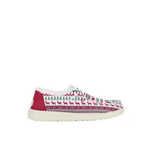 Hey Dude Wendy Holiday Cheers White / Red  43009-119 Women's
