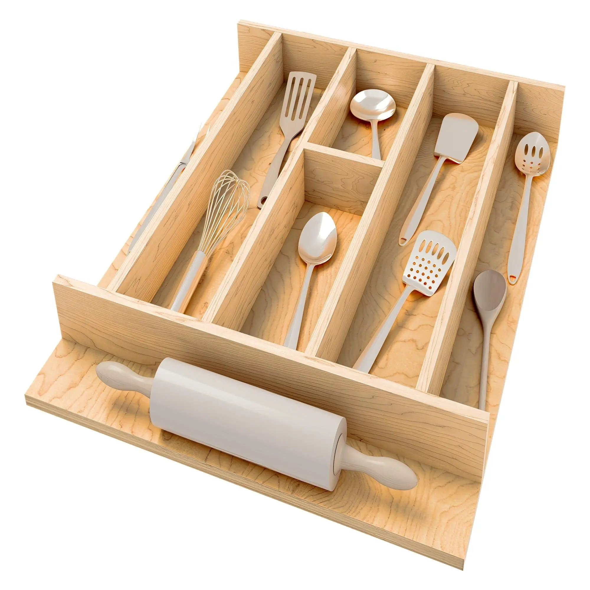 Rev-A-Shelf Natural Maple Right Size Utensil Drawer Insert, 16 1/4" x 19 1/2" Rev-A-Shelf Natural Maple Right Size Utensil Drawer Insert, 16 1/4" x 19 1/2"