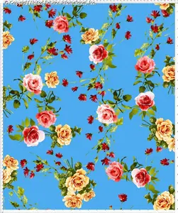 Crepe Techno Printed Rima Floral Fabric by the Yard - Stretch Crepe Fabric for Prom Dress Fabric & Apparel Fabric Sewing