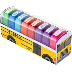 Teacher Stamps - Self Inking Motivational Encouraging and Colorful Set for School Classroom and Homeschool Setting (Set of 8) fathersdaygift