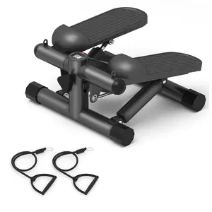 Mini Stepper for Home Fitness Stair-Style Machine with Resistance Bands Full Body Cardio Ideal for Small Areas Compact Design