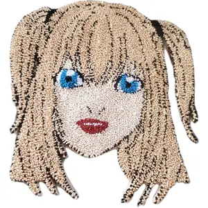 Misa Punch Needle Coaster, 8"x8" Wall Hanging, Handmade by Me, Unique Fan Item, Tableware