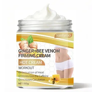 JD CONCEPT Santymo Strength Firming Hot Cream with Bee Venom & Turmeric, Tightening Warming Cream for Neck, Tummy, Thigh and Cellulite, Ultra Moisturizing Body Butter for Women and Men, 3.5 oz