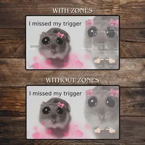 I Missed My Trigger MTG Playmat Hamster Funny Gaming Meme Desk Mat Funny Mousepad Trading Card Game Mat