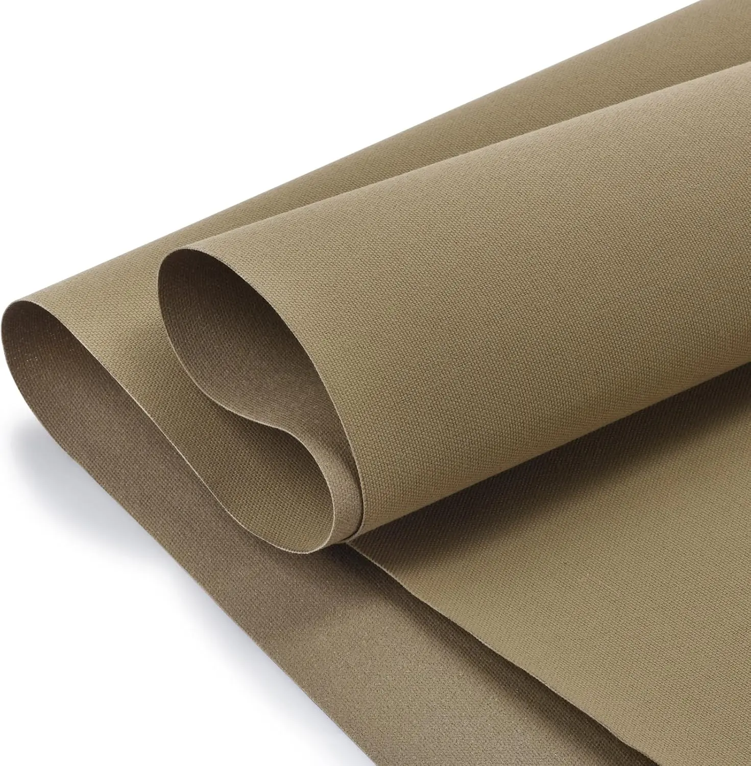 Waterproof 600D Canvas Fabric, 58" Wide Durable Water Resistant Polyester Upholstery Material for Indoor Outdoor Furniture Cover Cushion Home Awning Tent, 1 Yard Khakil