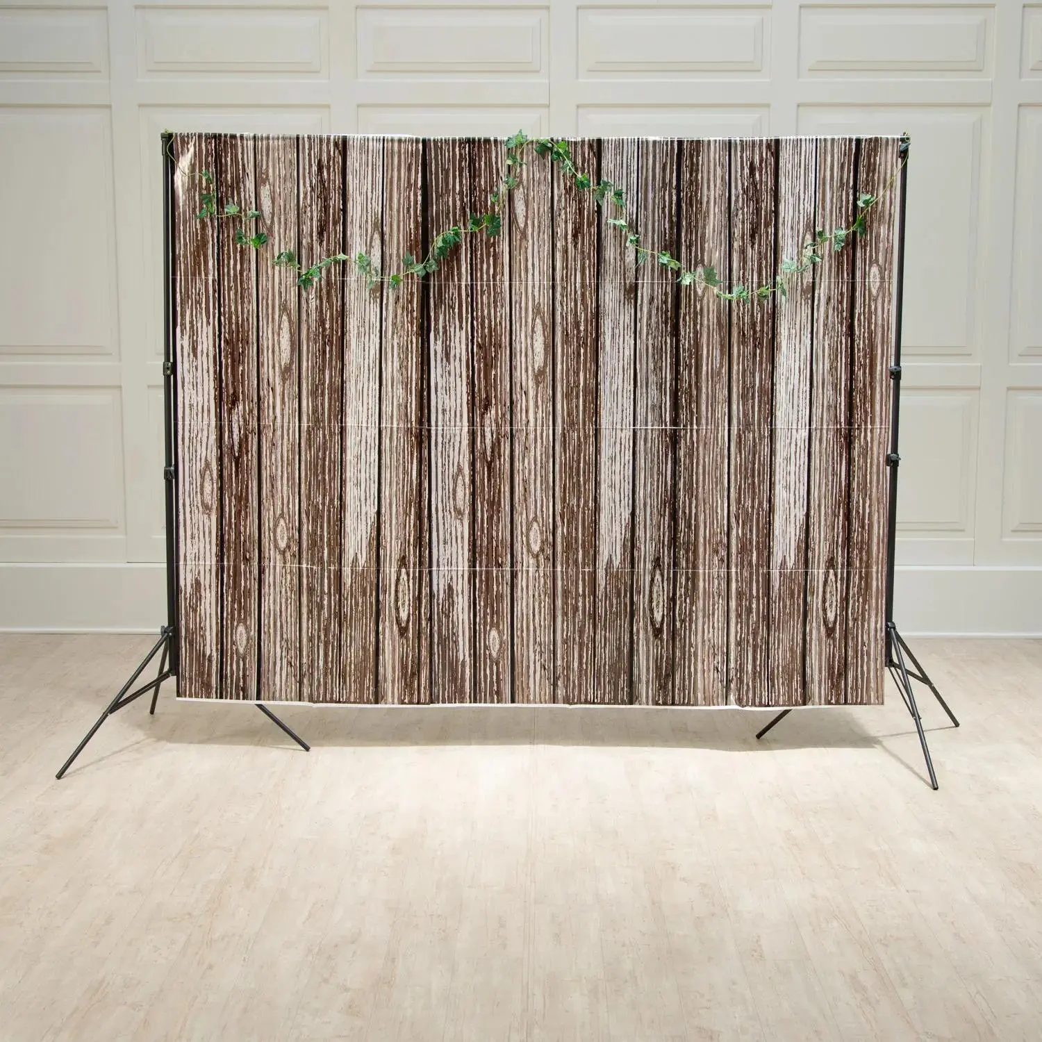 Wedding Wood with Ivy Backdrop Kit - 3 Pc., Banner, Plastic
