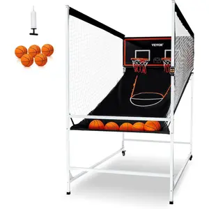 Father's Day Gift VEVOR Basketball Arcade Game Indoor, 2 Player Indoor Basketball Game, Home Dual Pop- A-Shot Sport with Balls, 8 Game Modes, Electronic Scoreboard, and Inflation Pump, for Kids, Adults
