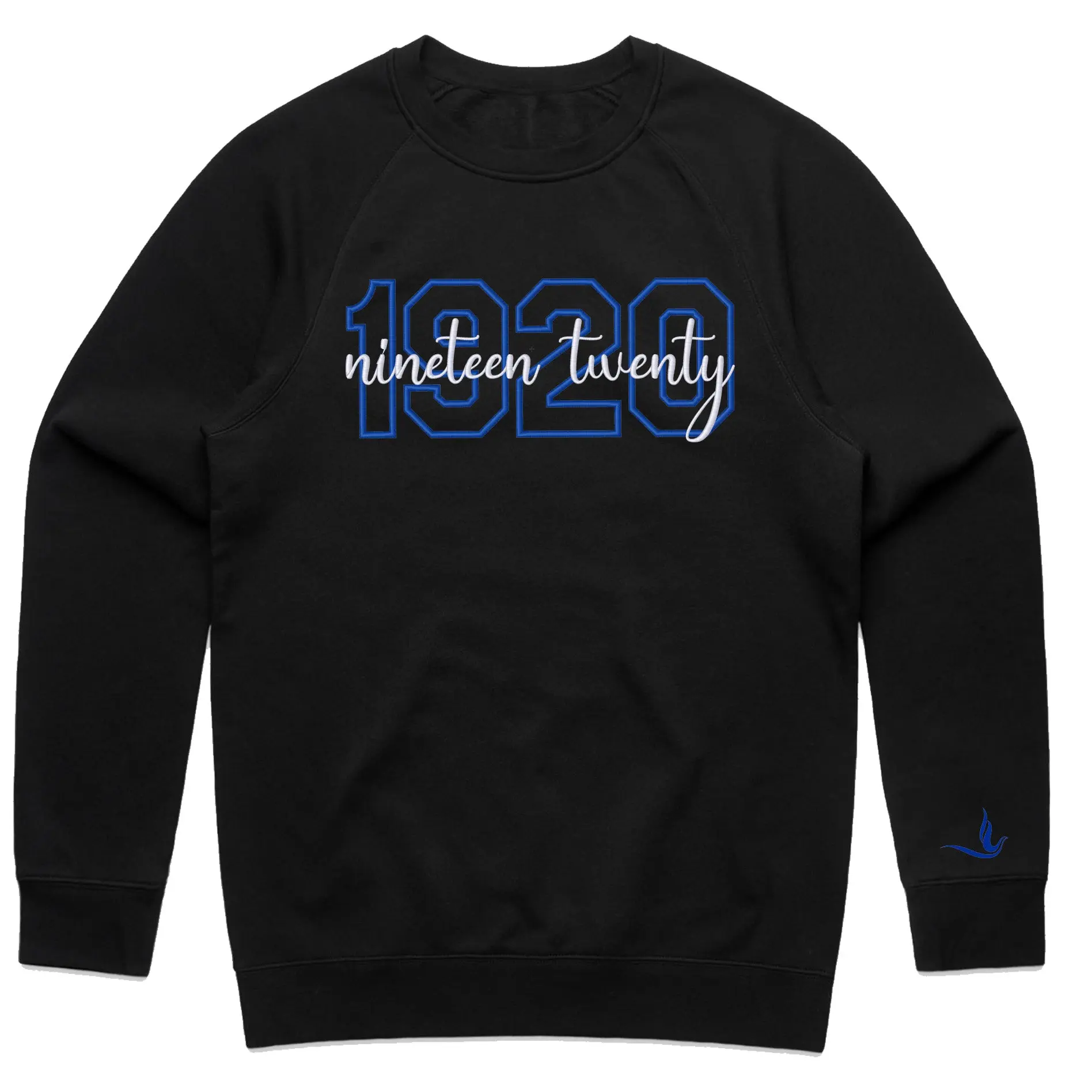 1920 Outline Crewneck Sweatshirt – Black | Zeta Phi Beta