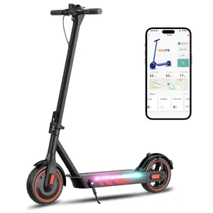 V10 Pro Adult Electric Scooter 600W Powerful Motor 28MPH High Speed 28 Mile Long Range 15Ah Battery Foldable Commuter Scooter with Front and Rear Lights LED Side Lights Fast Charging Smart App Control
