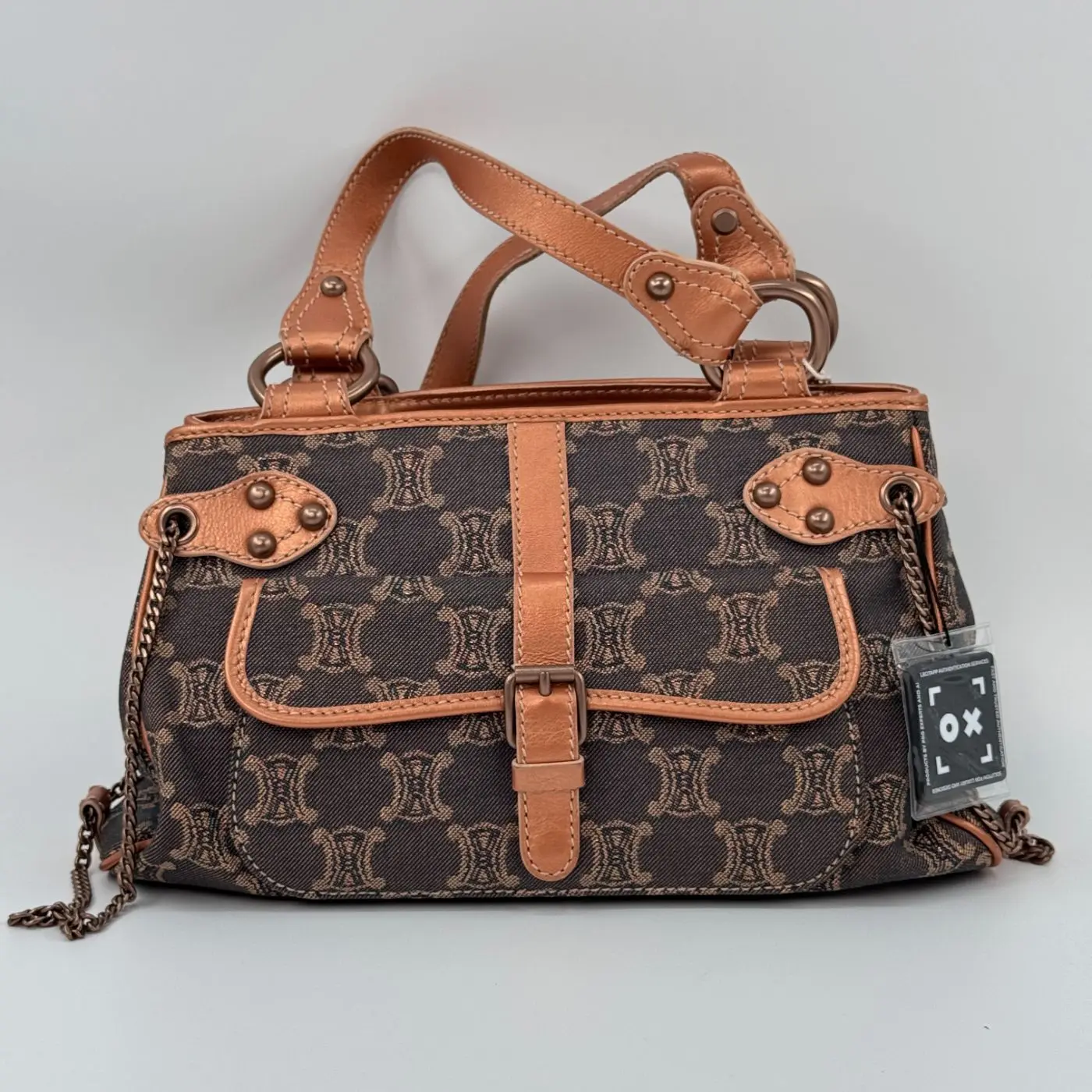 Pre-owned Celine canvas Shoulder bags Vintage Macadam Denim Shoulder Bag #2042953681717003