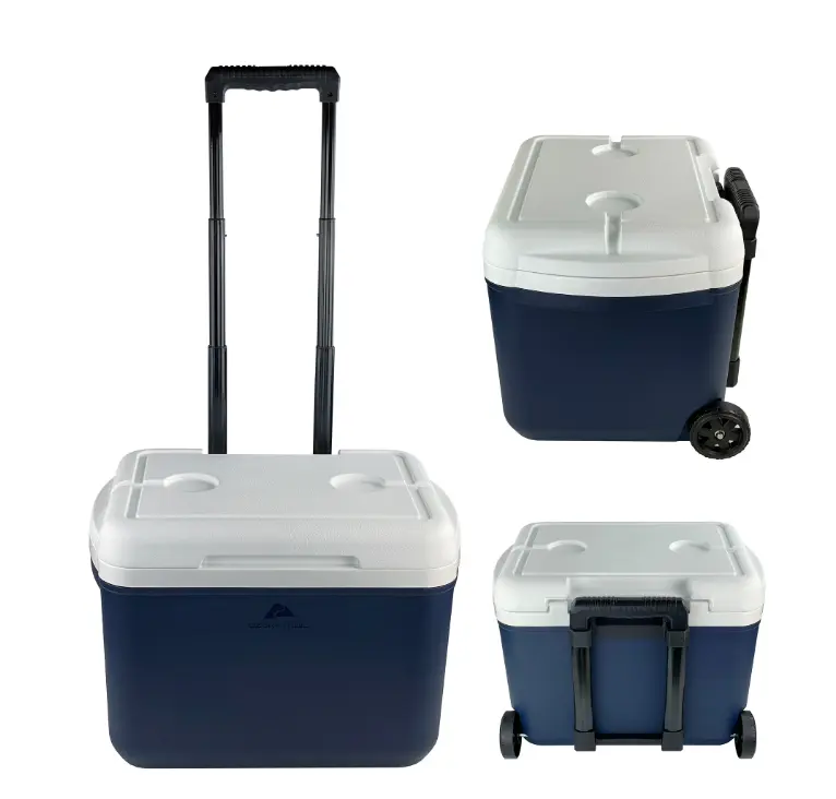 Ozark Trail 30 qt 42-Can Hard-Sided Wheeled Cooler, Blue